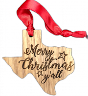 Texas Ornament Merry Christmas